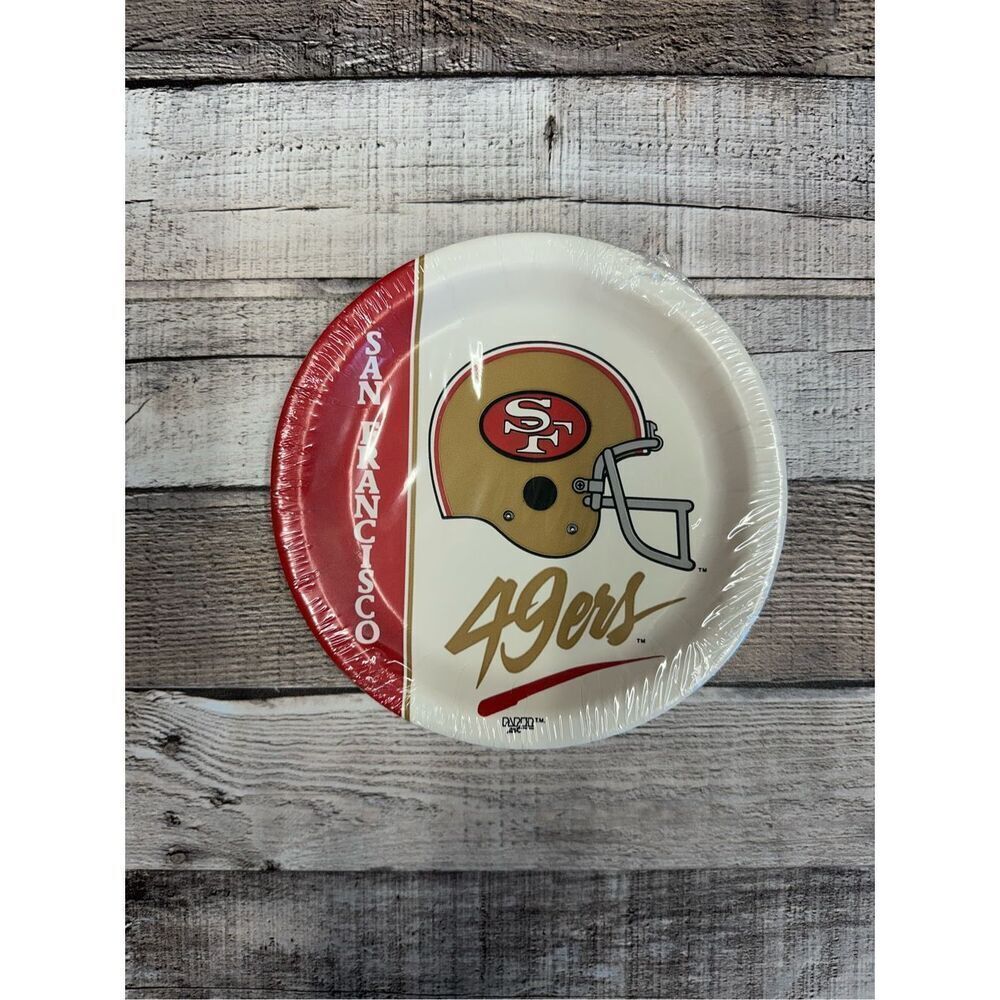 Factory Sealed Vintage 90s San Francisco 49ers Dessert Appetizer Paper Plates